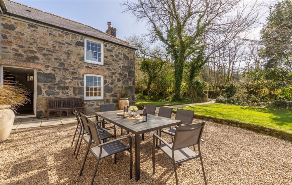 Outside dining with seating for 10 guests  (photo 2) at Bonython Farmhouse, Helston