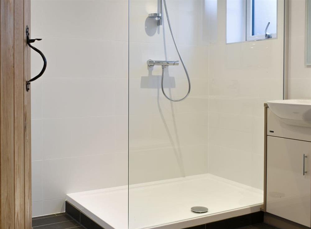 Shower room with large shower enclosure at Threagill Cottage, 