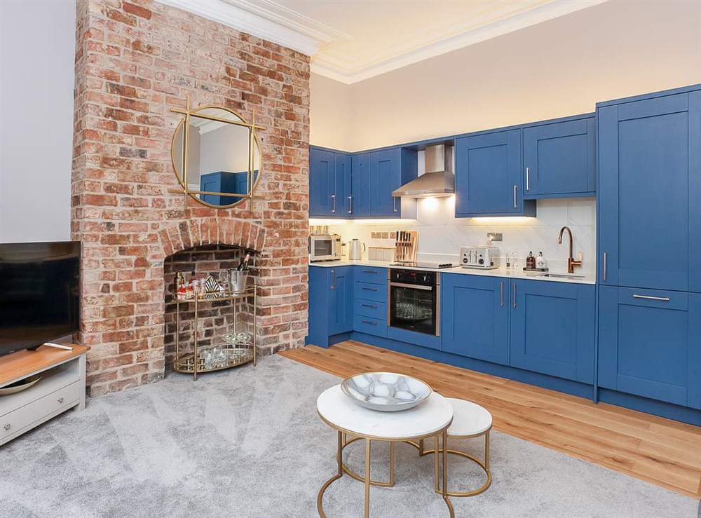 Open plan living space at Bootham Apartment 3 in York, North Yorkshire