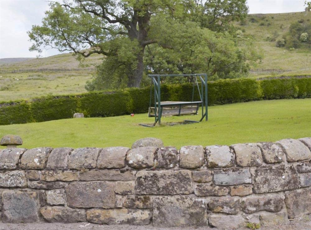 Shared lawned areas with outdoor furniture at Boothferry in Rosedale, near Pickering, North Yorkshire