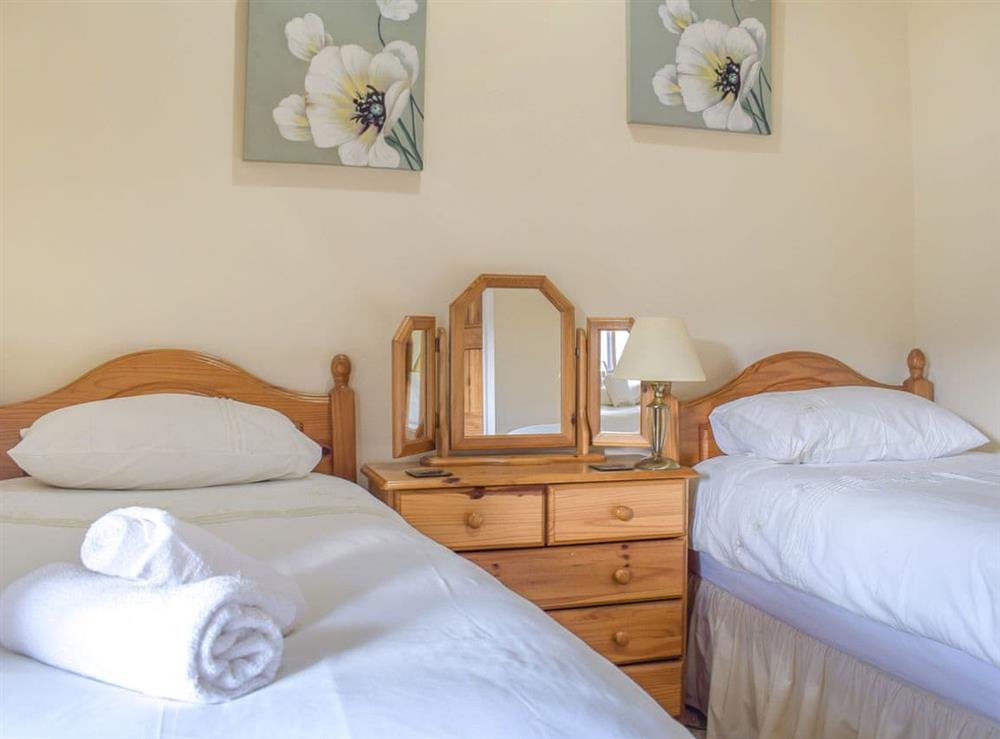 Twin bedroom at Border View in Stanner, near Kington, Powys