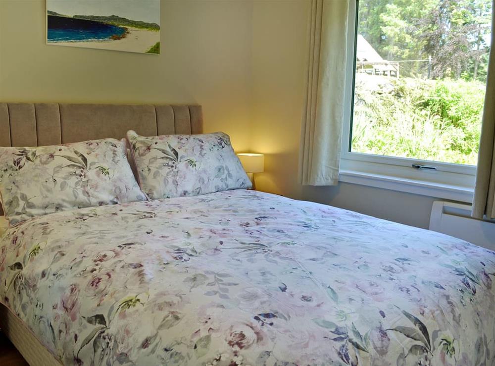 Comfortable double bedroom at Boreland Farm Cabin, 