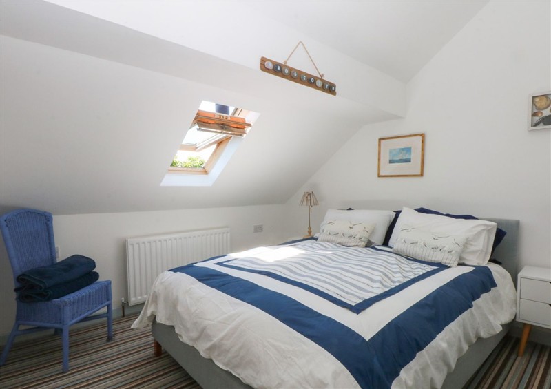 One of the bedrooms at Borth Arian Boat House, Rhoscolyn
