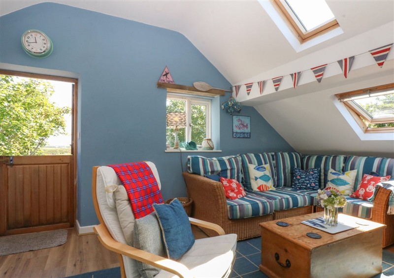 The living room at Borth Arian Boat House, Rhoscolyn