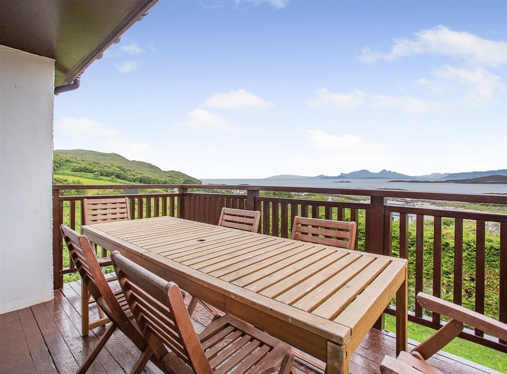 Sitting-out-area at Borve House in Portuairk, Argyll