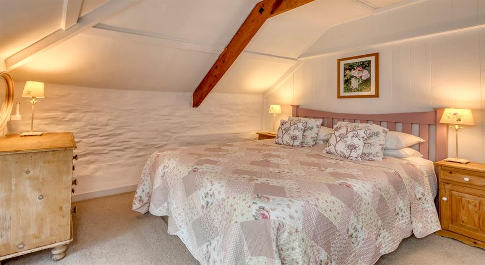 The double bedroom at Boscastle Elm Cottage in Boscastle, Cornwall