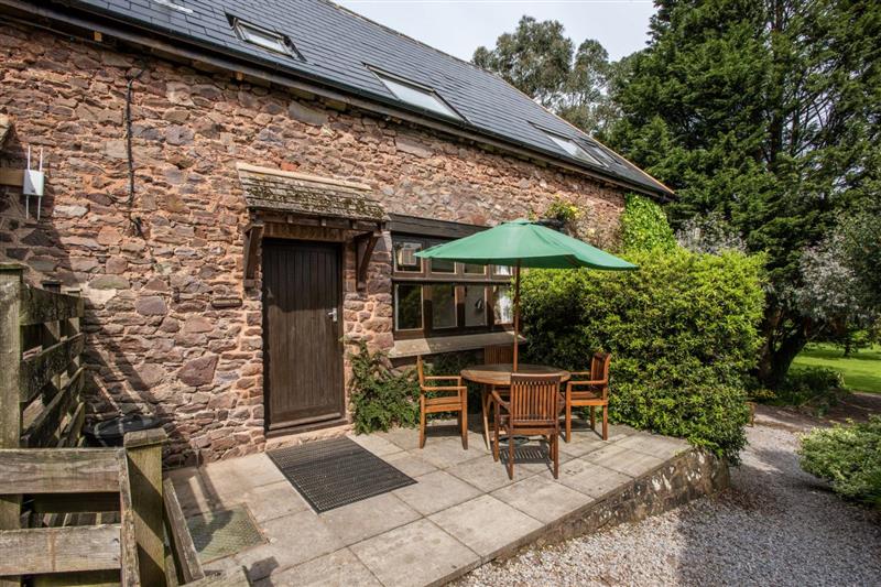 Outside seating at Bossington Cottage, Near Dunster