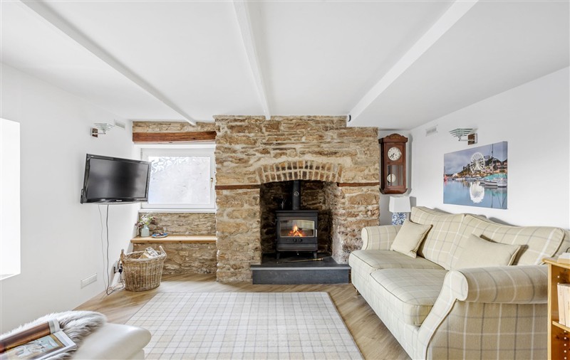 The living area at Bosuns Cottage, Devon