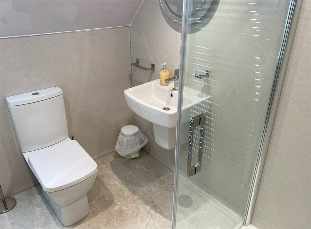 En-suite shower room at Bosuns Cottage in Whitby, North Yorkshire