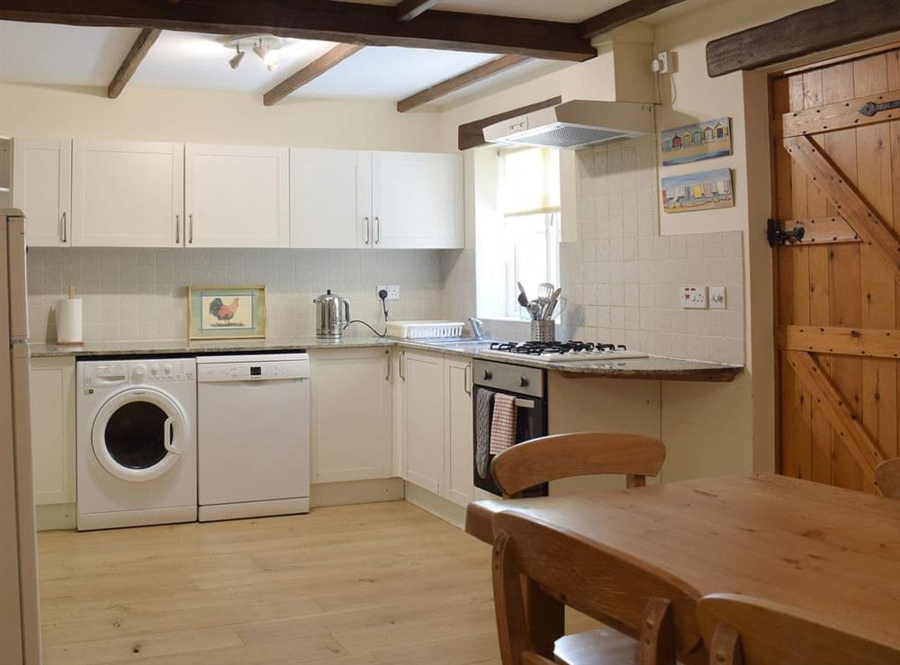 Well equipped kitchen at Bosuns Cottage in Whitby, North Yorkshire