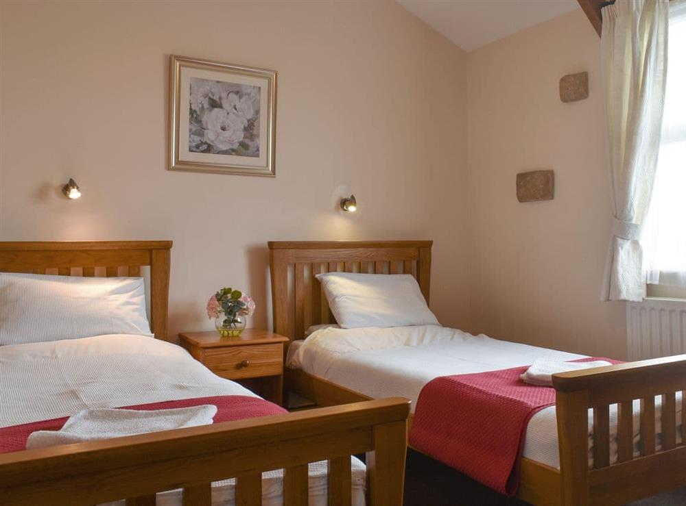 Twin bedroom at Bo’suns Rest in Staithes, near Whitby, Cleveland