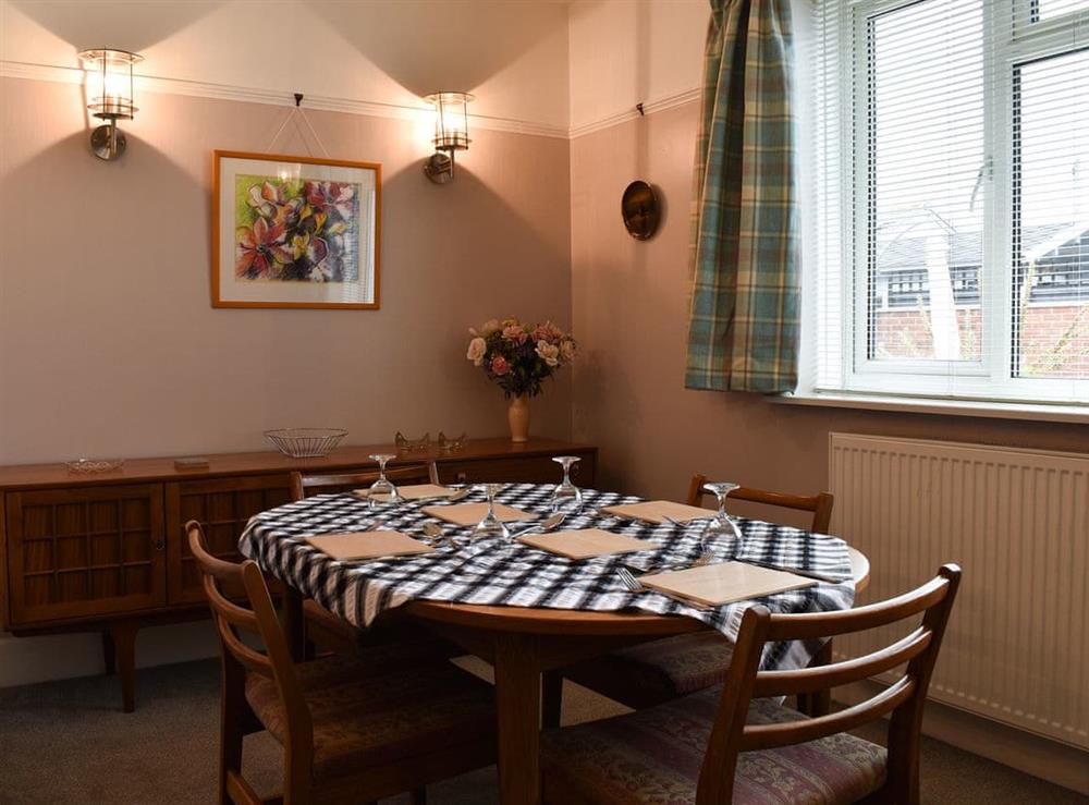 Dining room at Bosuns Retreat in Mudeford, near Christchurch, Dorset