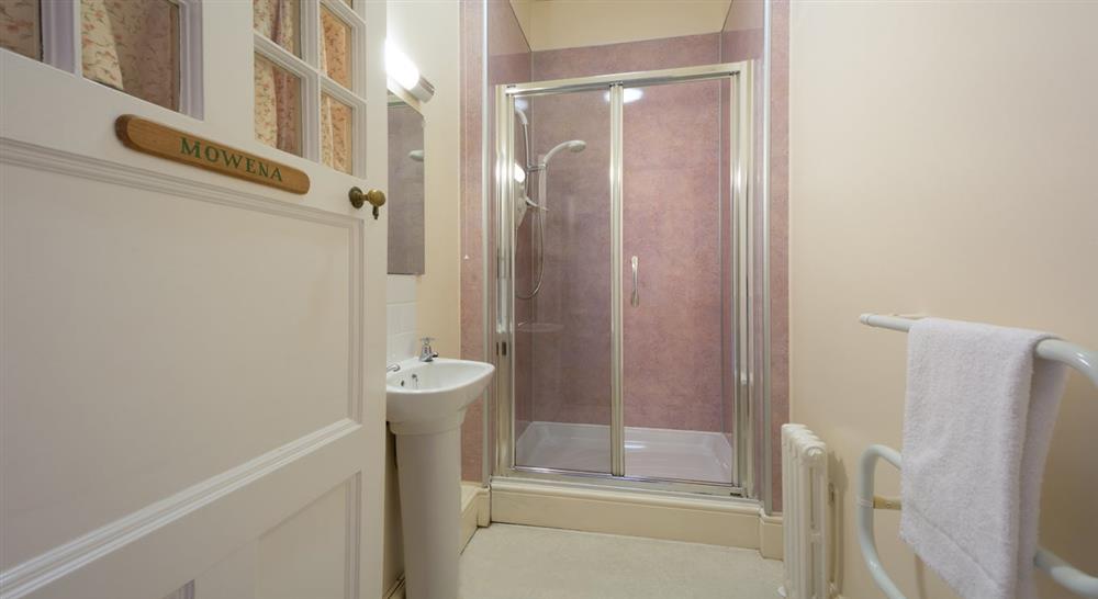 One of the shower rooms at Bosveal in Falmouth, Cornwall