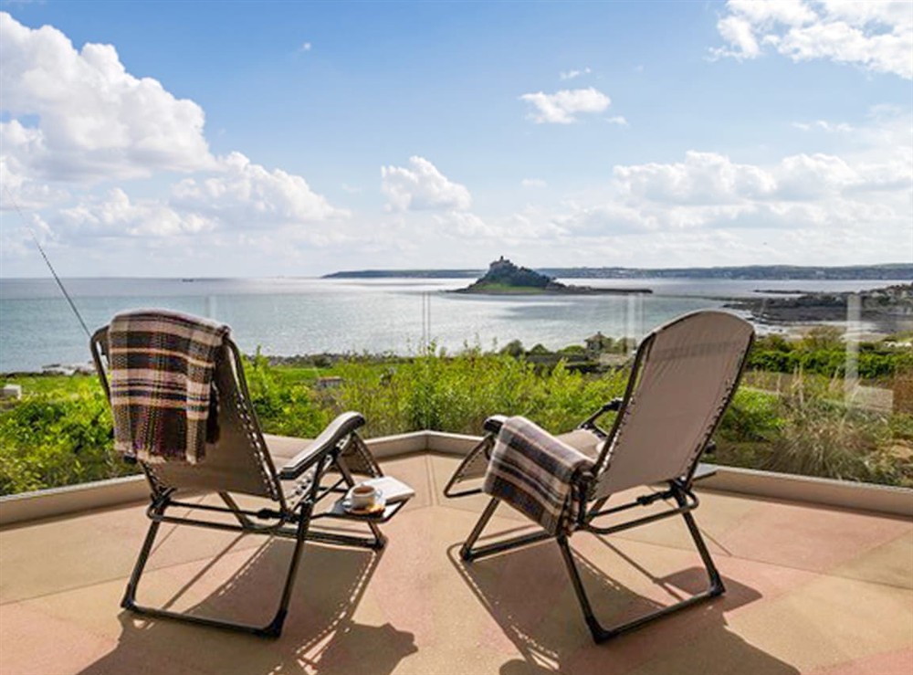 View at Bosworgy Bay in Marazion, Cornwall
