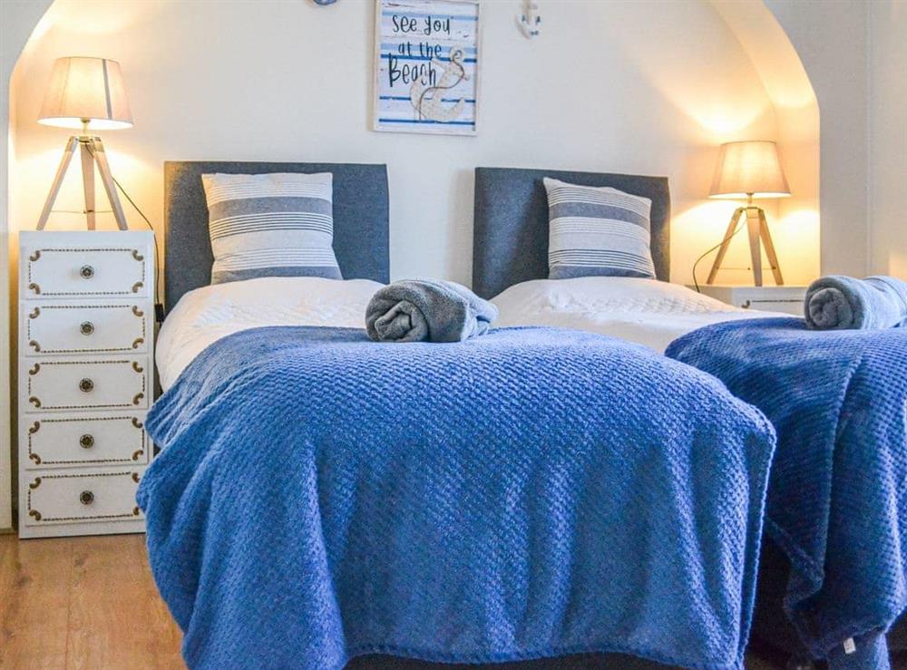 Twin bedroom at Botany Bay Bungalow in Kingsgate, Broadstairs, Kent