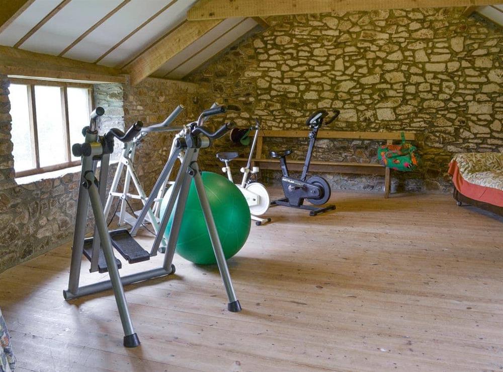 Useful games room at Boundstone Farmhouse in Littleham, near Bideford, Devon