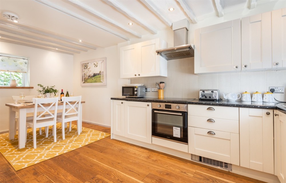 This is the kitchen at Bow Bridge House and Cottages in Tuckenhay