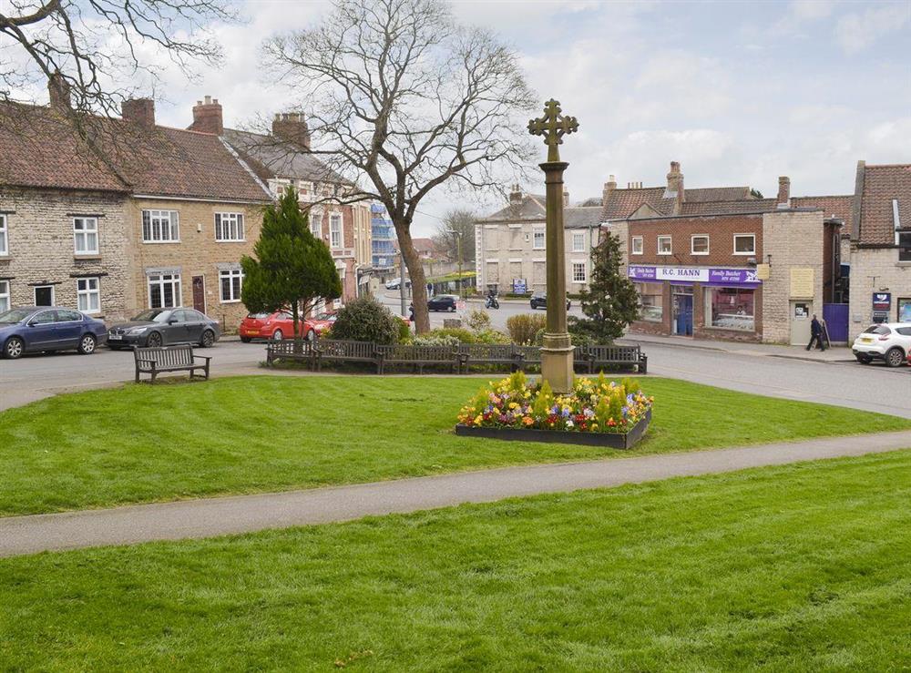 Holiday property sits on this attractive town square at Bow Cottage in Pickering, North Yorkshire