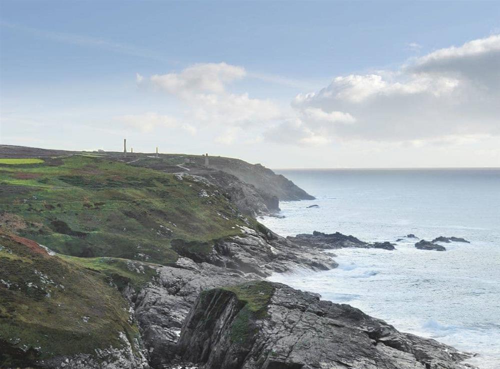 Crown Mines at Pendeen at Bowjy Coth in Lower Boscaswell, Pendeen, Cornwall., Great Britain