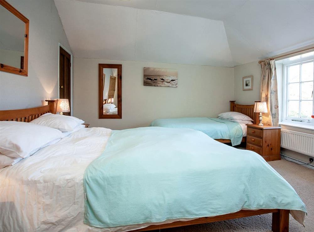 Family bedroom at Bowjy Cottage in Cubert, Newquay, Cornwall