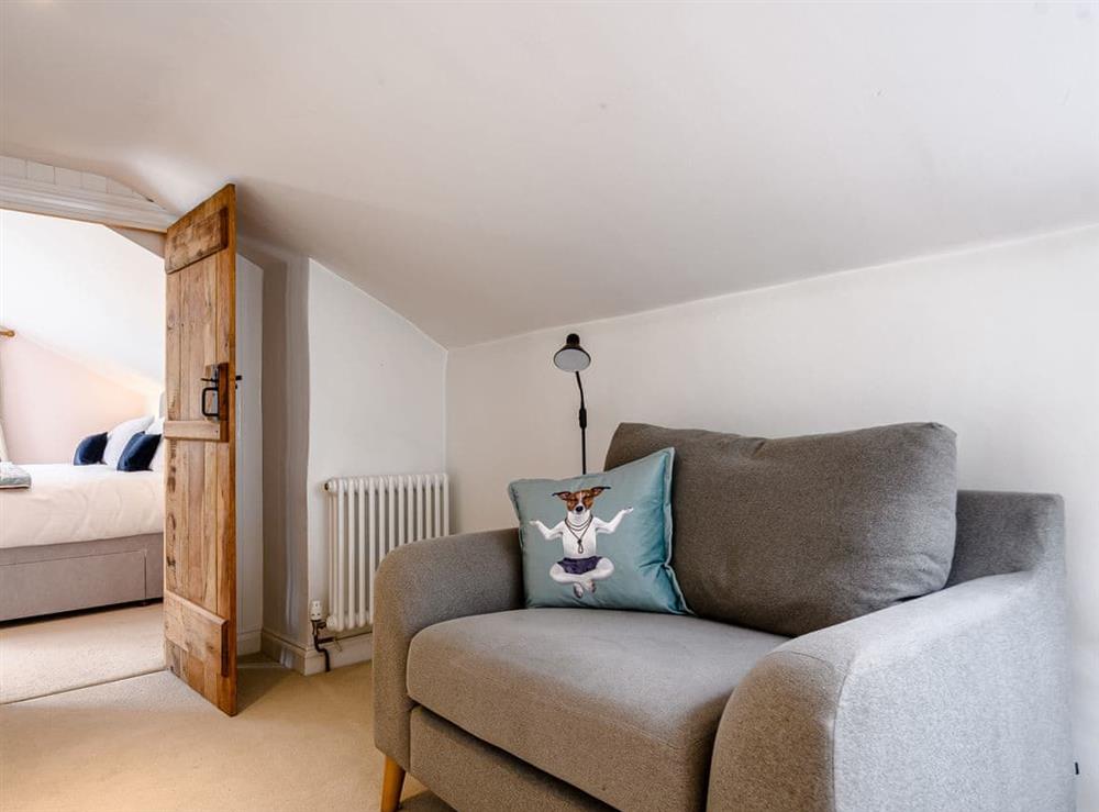 Seated area next to the double bedroom at Box Tree Cottage in Blakeney, near Lydney, Gloucestershire