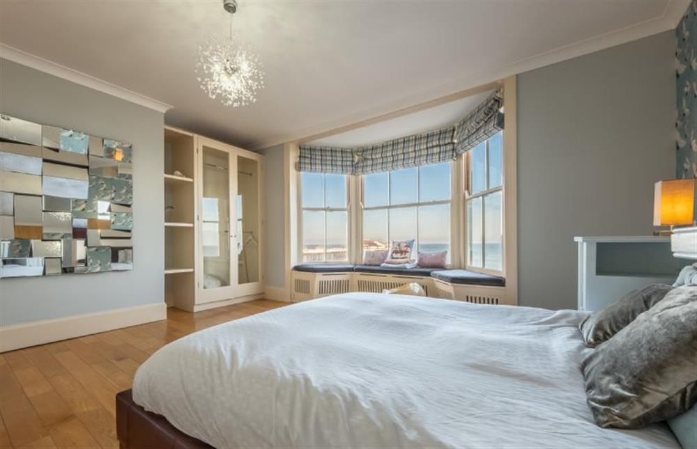 First floor: ... window seat and sea views at Boycott House, Cromer