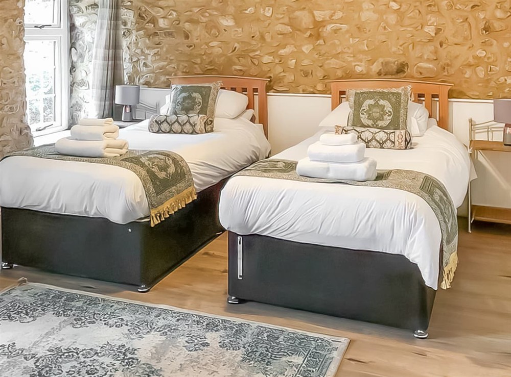 Twin bedroom at Brabazon in Membury, Devon