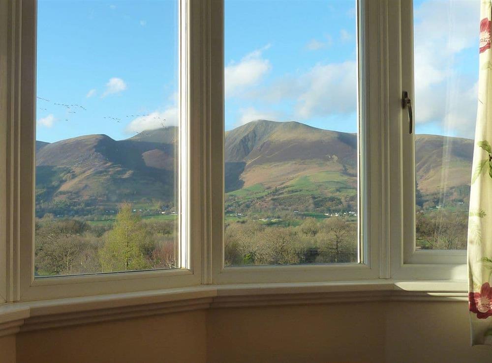Wonderful view of the fells from the bedroom at Bracken Howe in Keswick, Cumbria