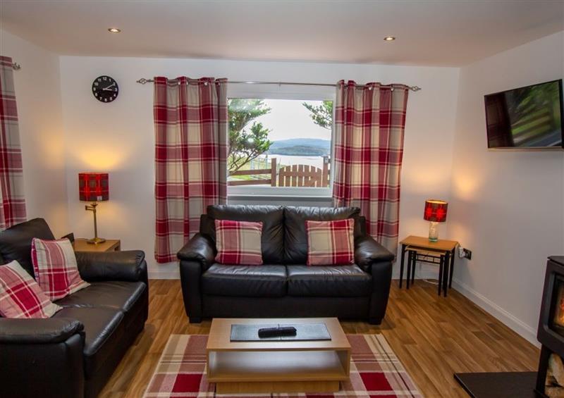 This is the living room at Braemore Chalet, Tarbert Isle Of Harris