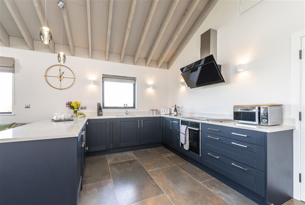 Part of the open-plan living space is the well-equipped kitchen  at Bramble, Ansty, Dorchester