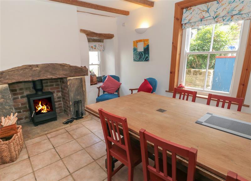 The living area at Bramble Corner Cottage, Staithes