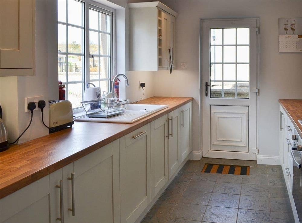 Kitchen at Bramble Cottage in Craster, near Alnwick, Northumberland