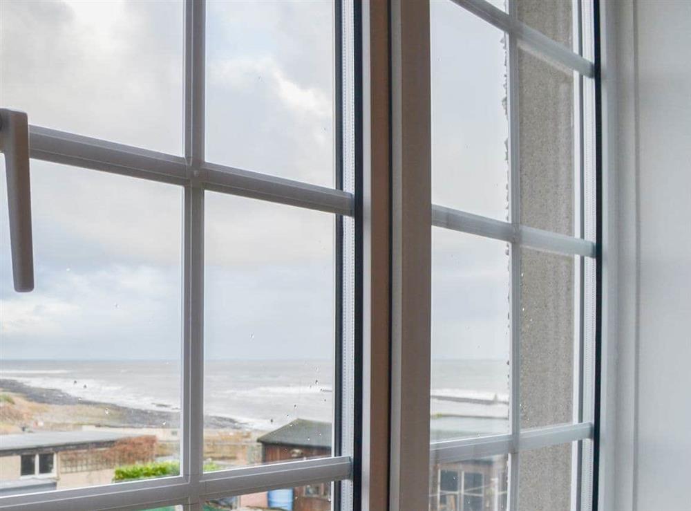 Wonderful sea views from the twin bedroom at Bramble Cottage in Craster, near Alnwick, Northumberland