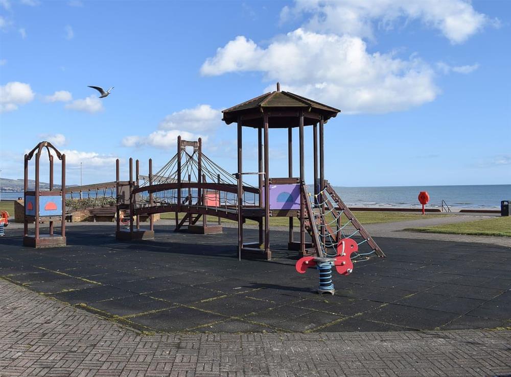Children’s play area on the seafront at Bramble Cottage in Leven, Fife