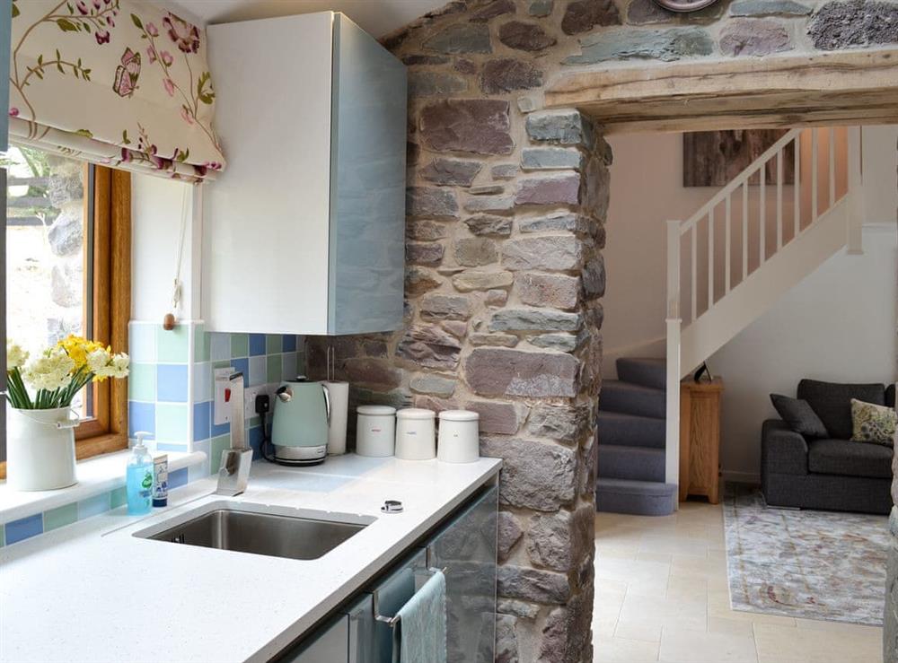 Kitchen at Bramble Cottage in Llanddeusant, near Llangadog, Carmarthenshire, Dyfed