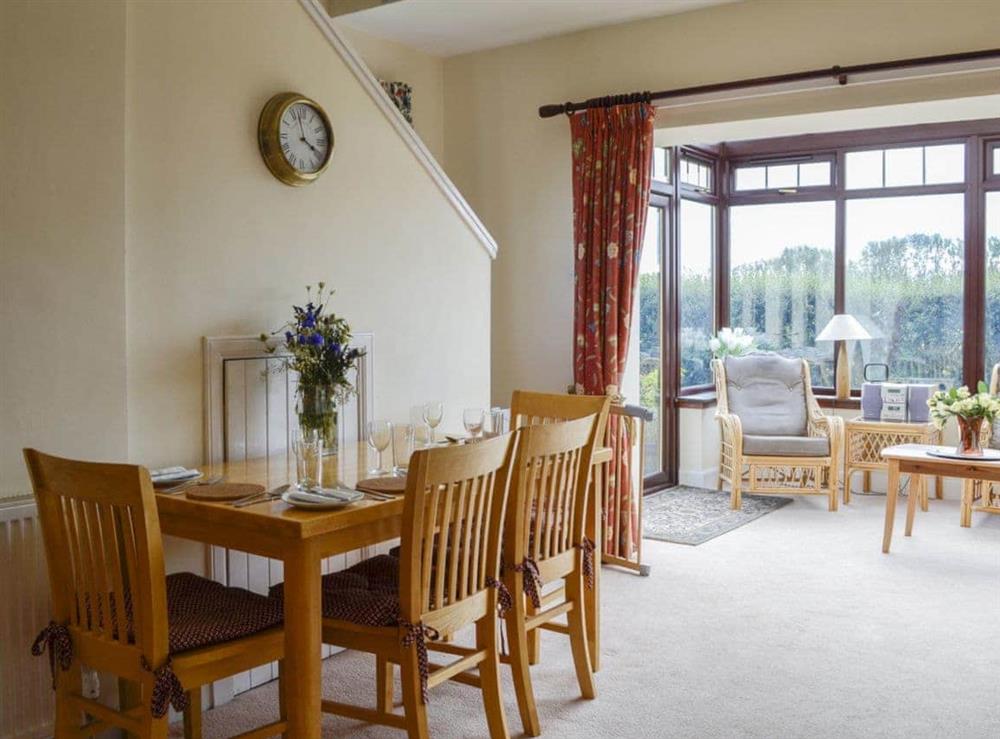 Delightful dining area close to the conservatory at Bramble Cottage in Meigle, Perthshire