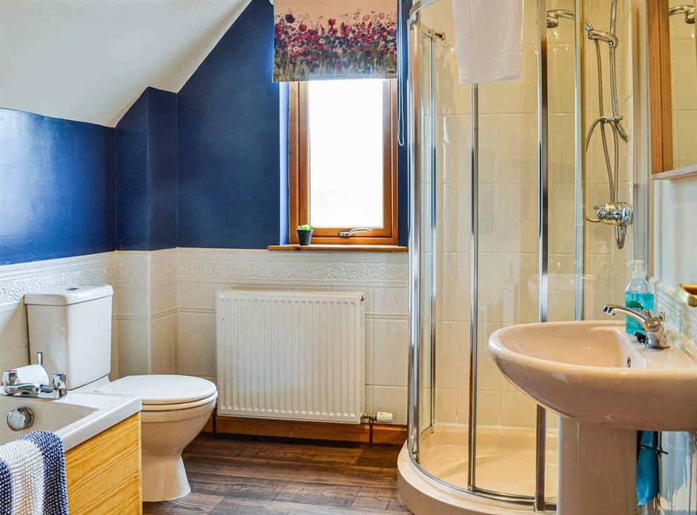 Shower room at Bramble Cottage in St John’s Town of Dalry, Kirkcudbrightshire