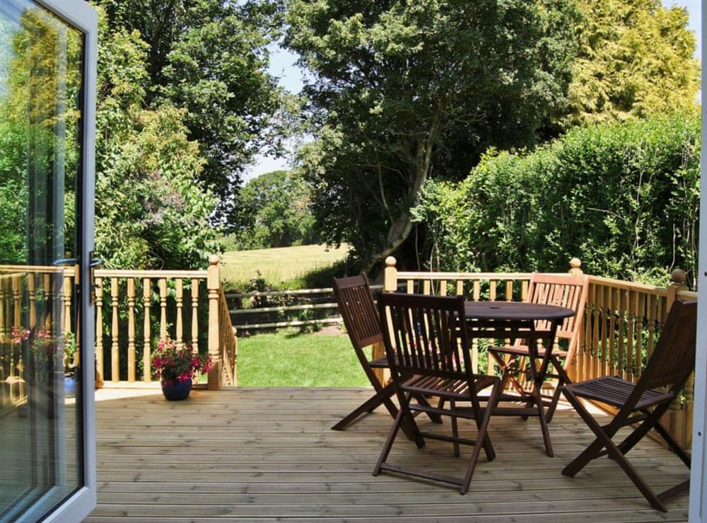 Sitting-out-area at Bramble Cottage in Wimborne, Dorset