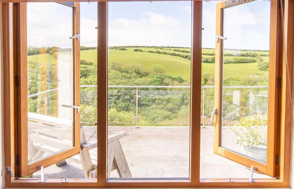 View from first floor double bedroom at Bramble Hill in Crackington Haven
