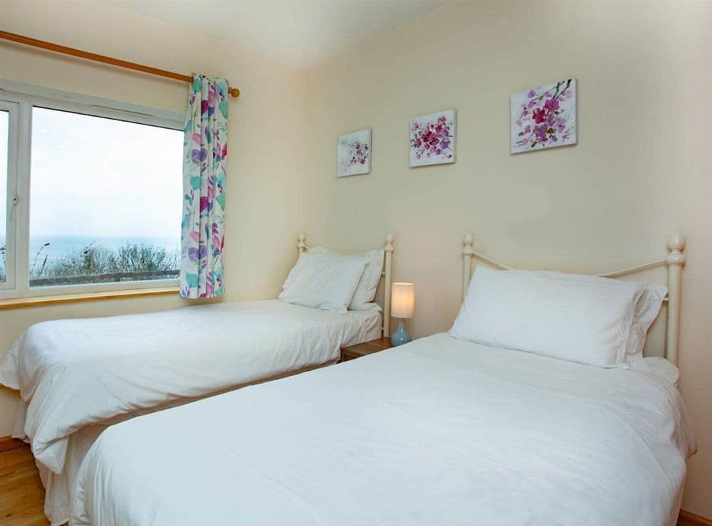 Twin bedroom at Bramble in Kellow, near Looe, Cornwall