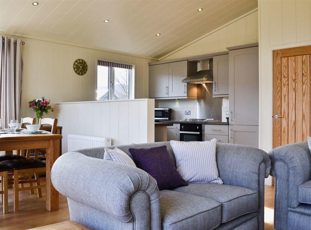 Open plan living/dining room/kitchen at Bramble Lodge in Fort Augustus, Inverness-Shire