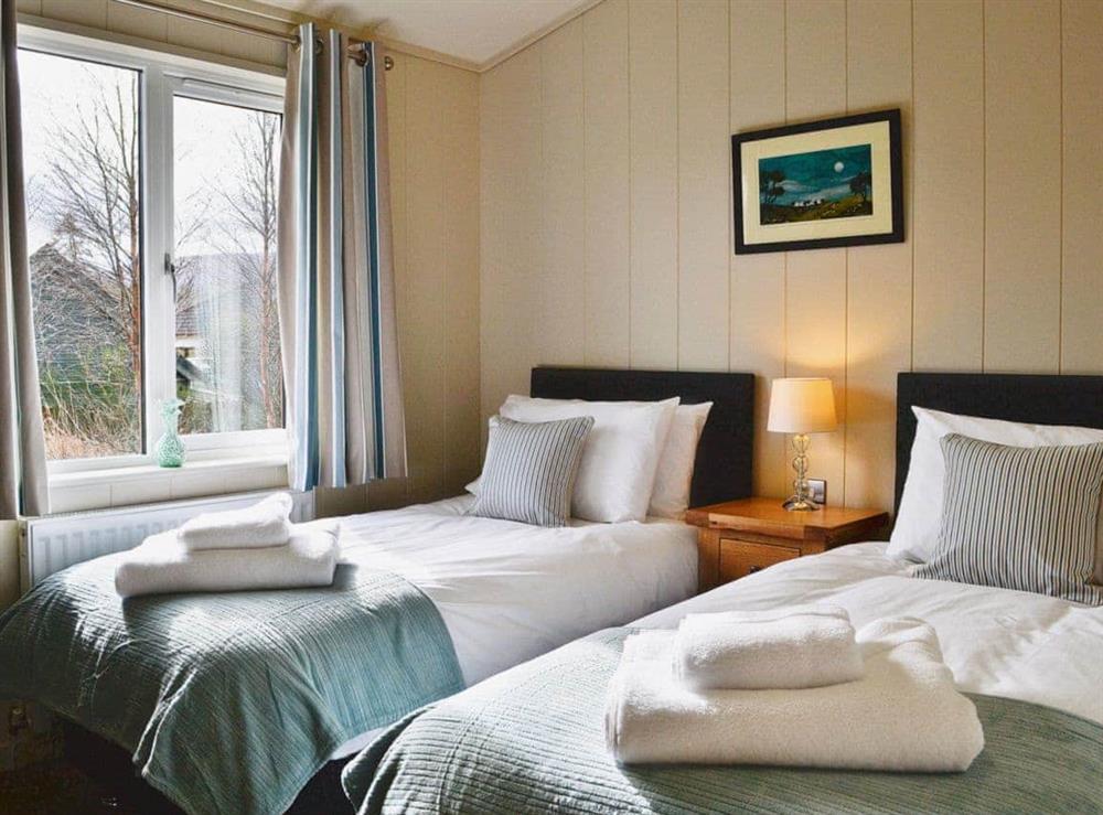 Twin bedroom at Bramble Lodge in Fort Augustus, Inverness-Shire