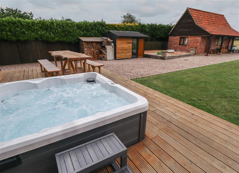 There is a hot tub at Brambleberry Barn, Halton Holegate near Spilsby