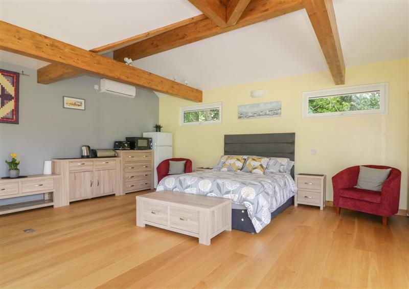 This is the bedroom at Brambleside Lodge, Buckshead near Truro