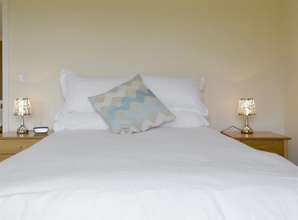 Comfortable double bedroom at Bramley Cottage in Lympsham, near Weston-super-Mare, Somerset, England