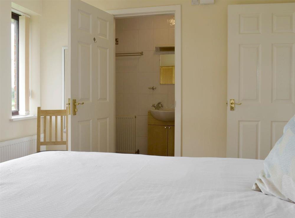 En-suite facilities at Bramley Cottage in Lympsham, near Weston-super-Mare, Somerset, England