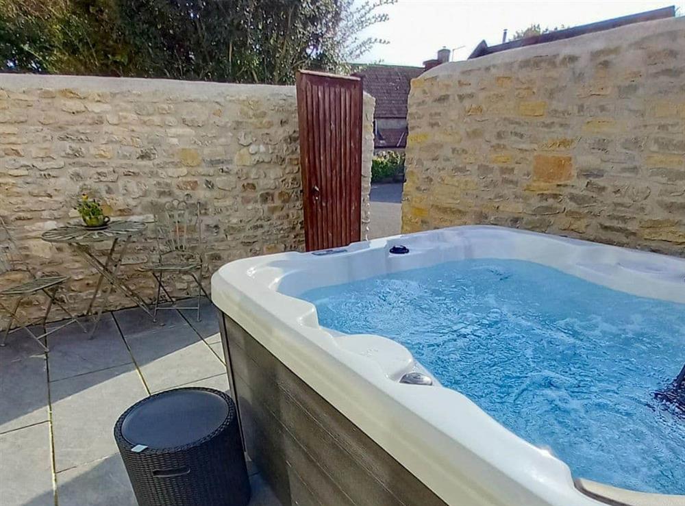 Hot tub at Bramley in Pilton, near Shepton Mallet, Somerset
