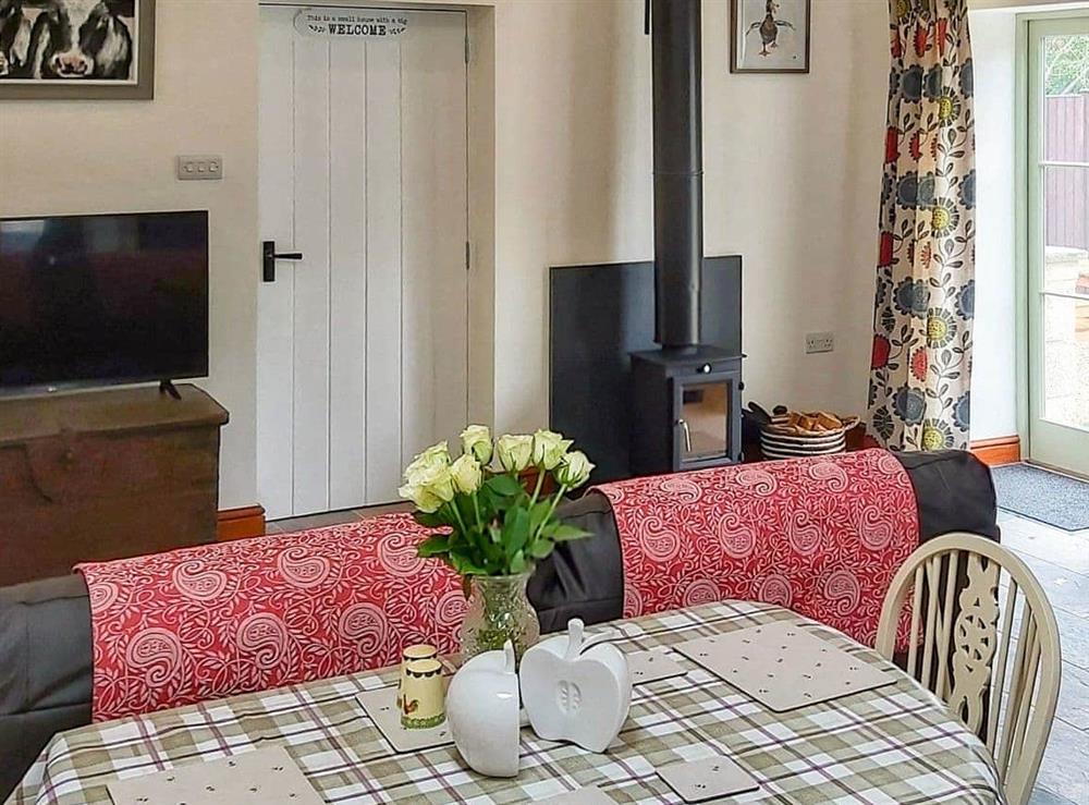 Open plan living space at Bramley in Pilton, near Shepton Mallet, Somerset