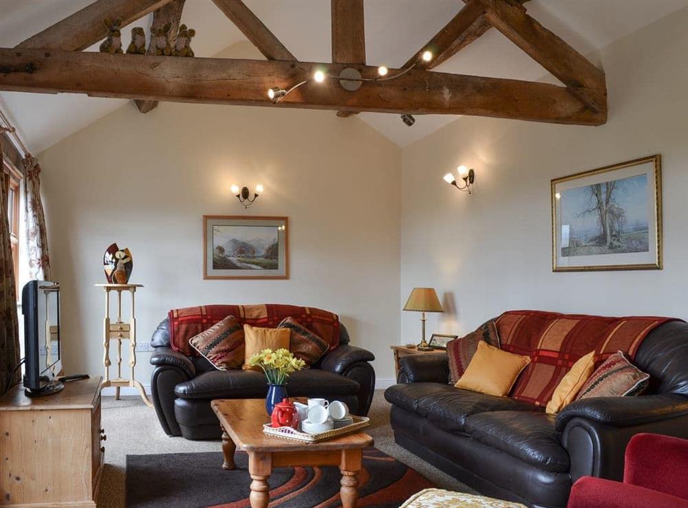 Living room at Brampton Hill Farm Cottage in Wormbridge, Herefordshire
