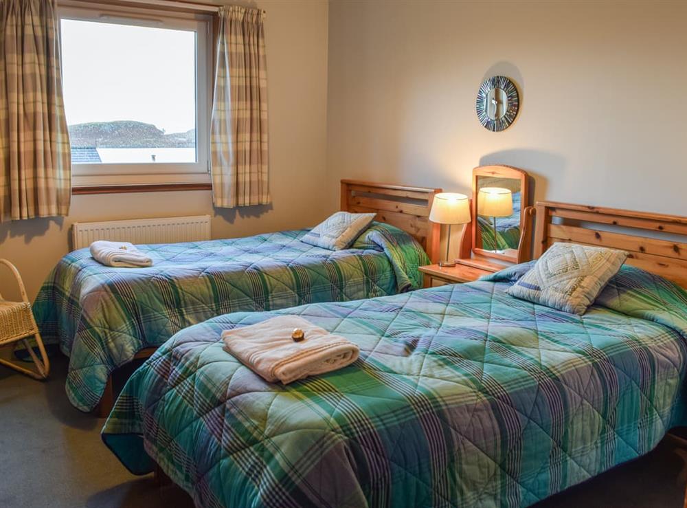 Twin bedroom at Brandystone Cottage in Oban, Argyll